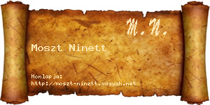 Moszt Ninett névjegykártya